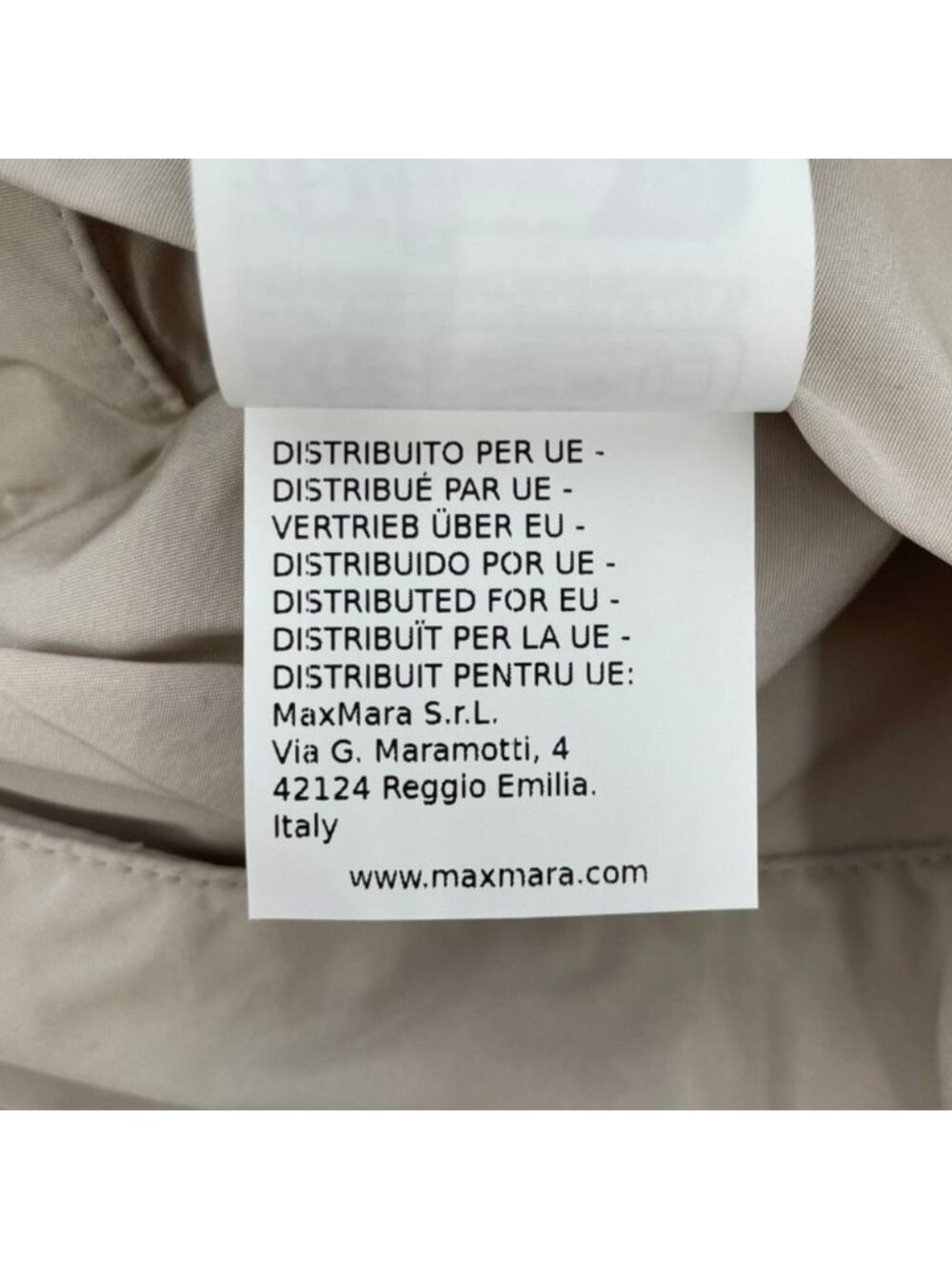 Max Mara 'S Smmcammeo Short Taffeta Jacket Rain Hoodie 36 Beige - Picture 12 of 12